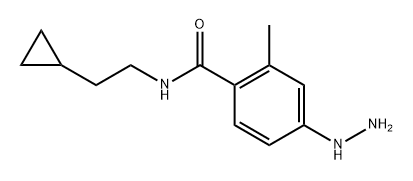 N-(2-Cyclopropylethyl)-4-hydrazinyl-2-methylbenzamide 구조식 이미지