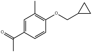 1-[4-(Cyclopropylmethoxy)-3-methylphenyl]ethanone Structure