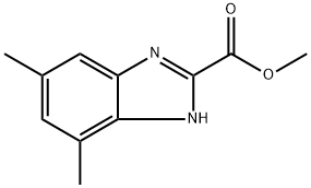 methyl 5,7-dimethyl-1H-benzo[d]imidazole-2-carboxylate Structure