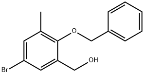 (2-(Benzyloxy)-5-bromo-3-methylphenyl)methanol Structure