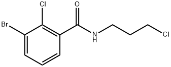 3-Bromo-2-chloro-N-(3-chloropropyl)benzamide 구조식 이미지