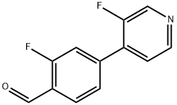 2-fluoro-4-(3-fluoropyridin-4-yl)benzaldehyde Structure