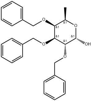 α-D-Galactopyranose, 6-deoxy-2,3,4-tris-O-(phenylmethyl)- Structure