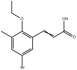 3-(5-Bromo-2-ethoxy-3-methylphenyl)-2-propenoic acid Structure