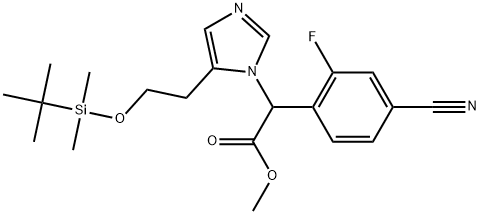 1H-Imidazole-1-acetic acid, α-(4-cyano-2-fluorophenyl)-5-[2-[[(1,1-dimethylethyl)dimethylsilyl]oxy]ethyl]-, methyl ester Structure