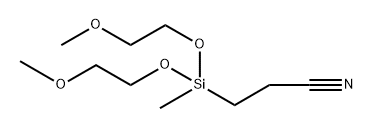 Propanenitrile, 3-[bis(2-methoxyethoxy)methylsilyl]- Structure