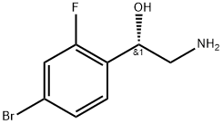 Benzenemethanol, α-(aminomethyl)-4-bromo-2-fluoro-, (αS)- 구조식 이미지