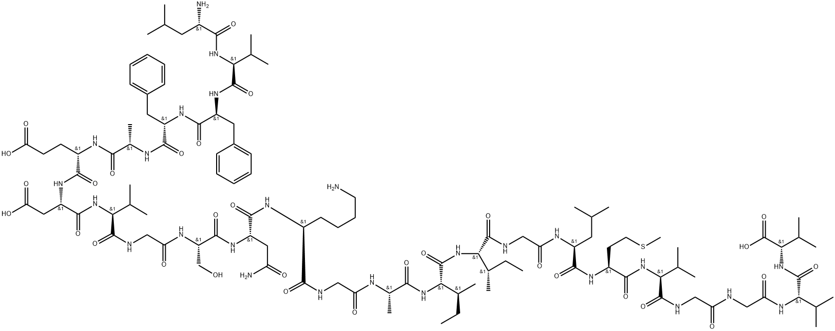 Amyloid beta-Protein (17-40) ammonium salt 구조식 이미지