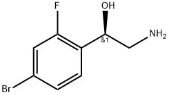Benzenemethanol, α-(aminomethyl)-4-bromo-2-fluoro-, (αR)- 구조식 이미지