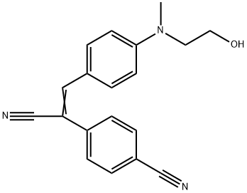 Benzeneacetonitrile, 4-cyano-α-[[4-[(2-hydroxyethyl)methylamino]phenyl]methylene]- 구조식 이미지