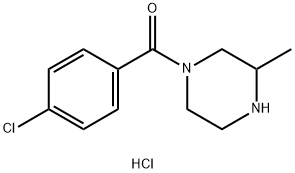 (4-Chlorophenyl)(3-methylpiperazin-1-yl)methanone hydrochloride Structure