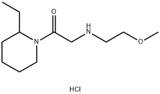 1-(2-Ethylpiperidin-1-yl)-2-((2-methoxyethyl)amino)ethan-1-one hydrochloride Structure