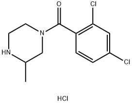 (2,4-Dichlorophenyl)(3-methylpiperazin-1-yl)methanone hydrochloride Structure