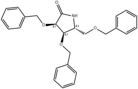 (3R,4R,5R)-3,4-Bis(phenylmethoxy)-5-[(phenylmethoxy)methyl]-2-pyrrolidinone Structure