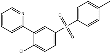 2-[2-Chloro-5-[(4-methylphenyl)sulfonyl]phenyl]pyridine Structure