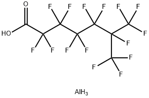 Heptanoic acid, 2,2,3,3,4,4,5,5,6,7,7,7-dodecafluoro-6-(trifluoromethyl)-, aluminum salt (3:1) Structure