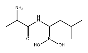 (1-(2-Aminopropanamido)-3-methylbutyl)boronic acid 구조식 이미지