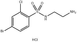 N-(2-aminoethyl)-4-bromo-2-chlorobenzenesulfonamide hydrochloride Structure