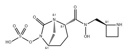 (2S,5R)-N-((2S)-Azetidin-2-ylmethyl)-Nhydroxy-7-oxo-6-(sulfooxy)-1,6-diazabicyclo [3.2.1]octane-2-carboxamide 구조식 이미지