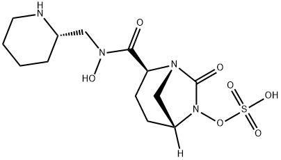 (2S,5R)-N-Hydroxy-7-oxo-N-((2S)-piperidin-2- ylmethyl)-6-(sulfooxy)-1,6-diazabicyclo[3.2.1] octane-2-carboxamide 구조식 이미지