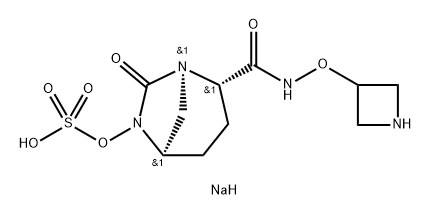 Sulfuric acid, mono[(1R,2S,5R)-2-[[(3-azetidi nyloxy)amino]carbonyl]-7-oxo-1,6-diazab icyclo[3.2.1]oct-6-yl] ester, sodium salt (1:1) Structure