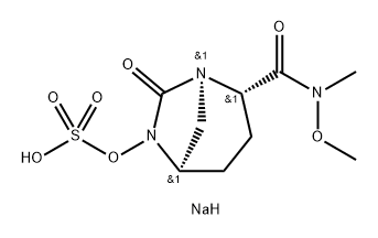 Sulfuric acid, mono [(1 R,2S,5R)-2-[(methoxyme thylamino)carbonyl]-7-oxo-1 ,6-diazabicyclo [3.2.1 ]oct-6-yl] ester, sodium salt (1 : 1 ) Structure