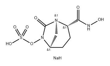 Sulfuric acid, mono[(1R,2S,5R)-2-[(hydrox yamino)carbonyl]-7-oxo-1,6-diazabicyclo [3.2.1]oct-6-yl] ester, sodium salt (1:1) Structure