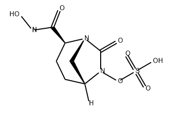(1 R,2S,5R)-2-[(Hydroxyamino)carbonyl]-7-oxo1 ,6-diazabicyclo[3.2.1 ]oct-6-yl hydrogen sulfate Structure