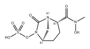 (1R,2S,5R)-2-[(Hydroxymethylamino)carbonyl] -7-oxo-1,6-diazabicyclo[3.2.1]oct-6-yl hydrogen sulfate Structure