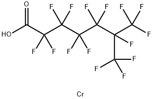 Heptanoic acid, 2,2,3,3,4,4,5,5,6,7,7,7-dodecafluoro-6-(trifluoromethyl)-, chromium salt (1:) Structure