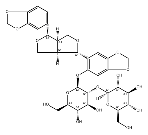 Sesaminol (1→2) Diglucoside 구조식 이미지