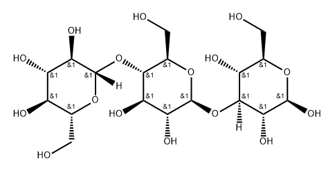 O-beta-D-Glucopyranosyl-(1-4)-O-beta-D-glucopyranosyl-(1-3)-beta-D-glucopyranose 구조식 이미지
