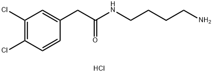 N-(4-aminobutyl)-2-(3,4-dichlorophenyl)acetamide hydrochloride Structure