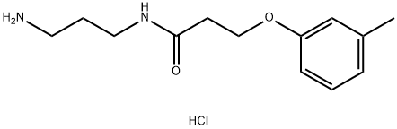 N-(3-aminopropyl)-3-(m-tolyloxy)propanamide hydrochloride Structure