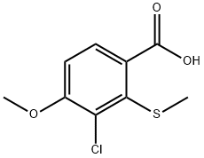 3-Chloro-4-methoxy-2-(methylthio)benzoic acid Structure