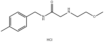 2-((2-Methoxyethyl)amino)-N-(4-methylbenzyl)acetamide hydrochloride Structure