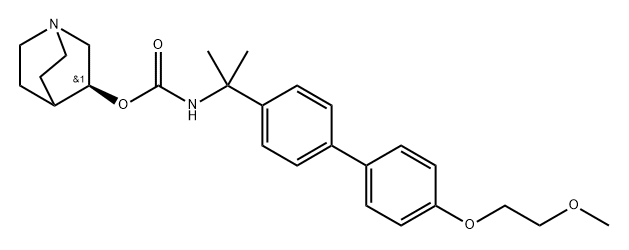 (S)-quinuclidin-3-yl (2-(4'-(2-methoxyethoxy)-[1,1'-biphenyl]-4-yl)propan-2-yl)carbamate Structure