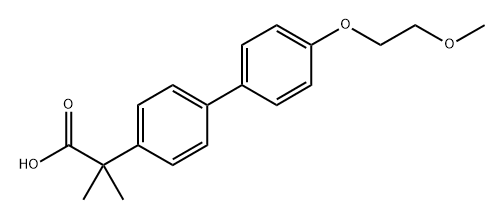 2-(4'-(2-methoxyethoxy)-[1,1'-biphenyl]-4-yl)-2-methylpropanoic acid 구조식 이미지