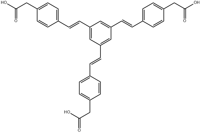 2,2',2''-(((1E,1'E,1''E)-Benzene-1,3,5-triyltris(ethene-2,1-diyl))tris(benzene-4,1-diyl))triacetic acid[ Structure