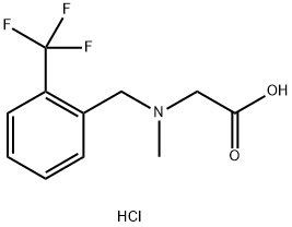 N-methyl-N-(2-(trifluoromethyl)benzyl)glycine hydrochloride Structure