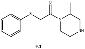 1-(2-Methylpiperazin-1-yl)-2-(phenylthio)ethan-1-one hydrochloride Structure