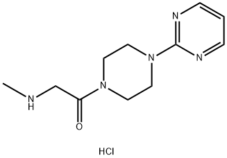 2-(Methylamino)-1-(4-(pyrimidin-2-yl)piperazin-1-yl)ethan-1-one hydrochloride Structure