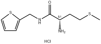 (S)-2-amino-4-(methylthio)-N-(thiophen-2-ylmethyl)butanamide hydrochloride Structure