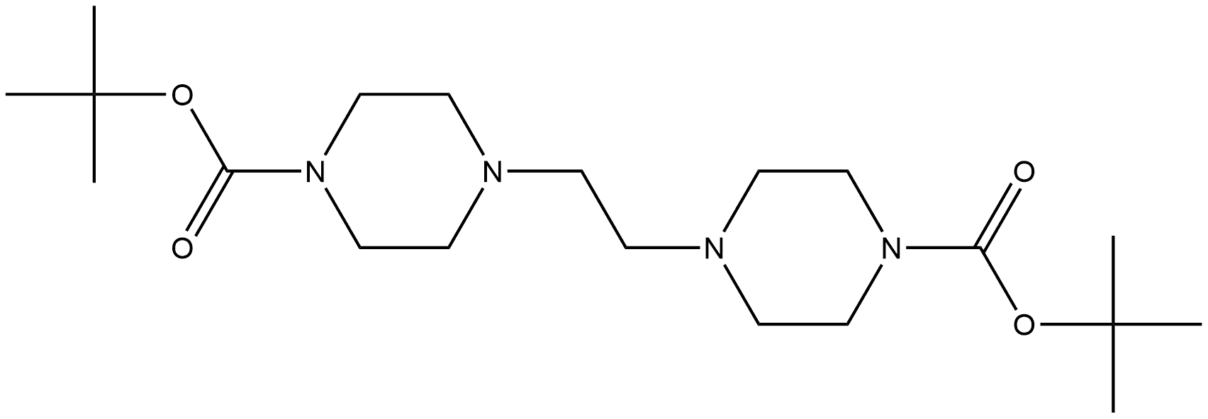 1-Piperazinecarboxylic acid, 4,4'-(1,2-ethanediyl)bis-, 1,1'-bis(1,1-dimethylethyl) ester Structure