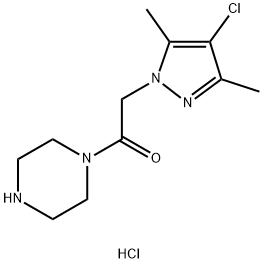 2-(4-Chloro-3,5-dimethyl-1H-pyrazol-1-yl)-1-(piperazin-1-yl)ethan-1-one Structure
