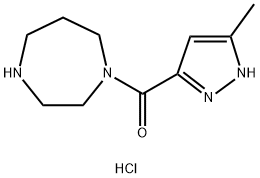 (1,4-Diazepan-1-yl)(5-methyl-1H-pyrazol-3-yl)methanone hydrochloride Structure