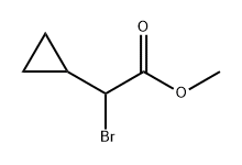 Cyclopropaneacetic acid, α-bromo-, methyl ester 구조식 이미지