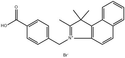 1H-Benz[e]indolium, 3-[(4-carboxyphenyl)methyl]-1,1,2-trimethyl-, bromide (1:1) Structure