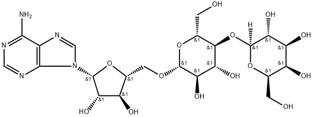 9H-Purin-6-amine,9-(O-β-D-galactopyranosyl-(1-4)-O-β-D-glucopyranosyl-(1-5)-β-D-arabinofuranosyl) Structure