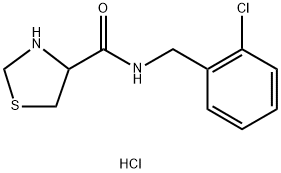 N-(2-chlorobenzyl)thiazolidine-4-carboxamide hydrochloride Structure